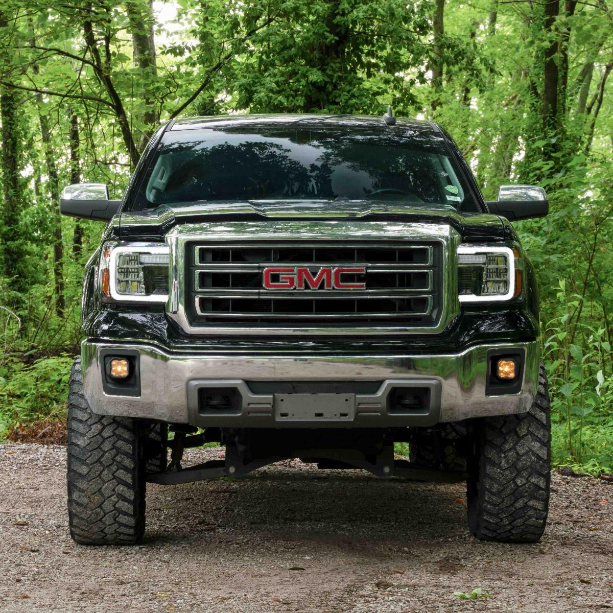 2015 gmc sierra form headlamp reflector creative straight drl backlight 1