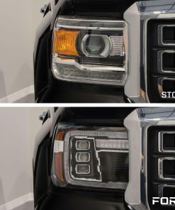 2015 gmc sierra headlight comparison collage