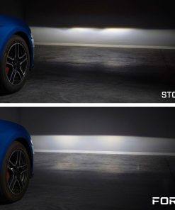 2019 ford mustang headlight output collage