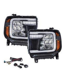 fl0011 gmc sierra headlight pair off 1