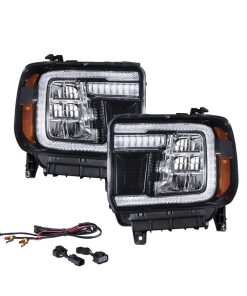 fl0011 gmc sierra headlight pair off 2