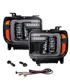 fl0012 gmc sierra headlight pair off 2