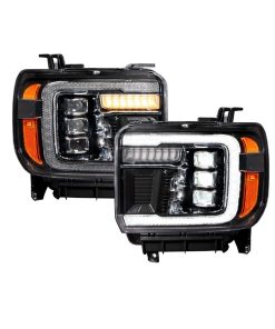 fl0012 gmc sierra headlight pair on 2