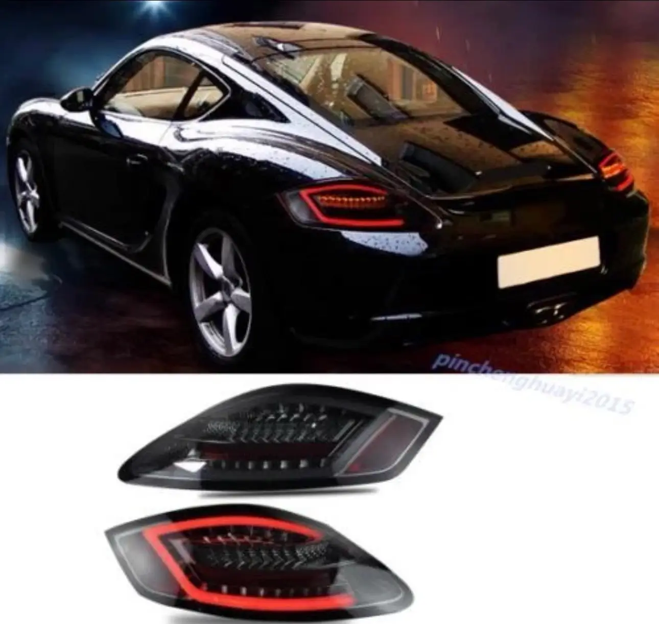 Porsche Boxter Cayman 718 Smoked LED Taillights